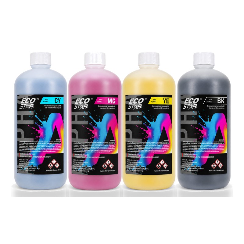 Экосольвентные чернила EcoStar Eco Alpha, 1 л